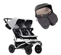 Mountain Buggy Duet Silver + Bañera Gemelos Negro