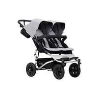 Mountain Buggy Duet V3-6 silver - Carrito gemelar Marino, de lado a lado, con 4 ruedas
