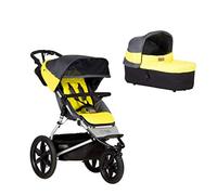 Mountain Buggy Terrain 3 + Carrycot plus V3.2 - Capazo para bebé, color gris y amarillo