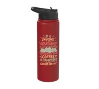 Mountain Camp Campfire Desayuno Comida Café Y Camping Stainless Steel Insulated Water Bottle