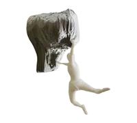 Mountain Climber, Wall Hook, 3d Statue, Hat Hanger, Key Rack, Bookshelf Accent, Apartment Decor, Home Gift, Sturdy Metal Core, Modern Finish with Sturdy Resin Base for Versatile Use