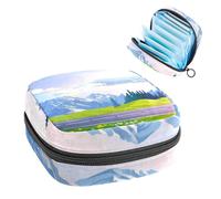 Mountain Colorful Scenery Nature First Period Kit para niñas, bolsa menstrual de tampón, soporte para almohadilla de lactancia con cremallera, organizador de servilletas sanitarias