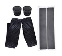 Mountain Cycling Handlebar Tape | Secure - Grip Vibration Dampening Grip | Road Cycling Handlebar Wrap for Comfort/Control/Security | 2M Foam Tape with End Plugs & Adhesive (Black)