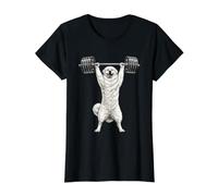 Mountain Dogs Gimnasio Humor Gran Pirineo Peso Muerto Amante de los Perros Camiseta gráfica económica, Mujer, Negro, XS