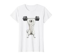 Mountain Dogs Gimnasio Humor Gran Pirineo Peso Muerto Amante de los Perros Camiseta gráfica económica, Mujer, Blanco, XS