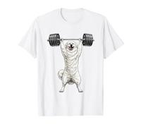 Mountain Dogs Gimnasio Humor Gran Pirineo Peso Muerto Amante de los Perros Camiseta gráfica económica, Hombre, Blanco, S