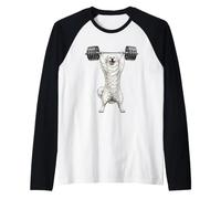 Mountain Dogs Gimnasio Humor Gran Pirineo Peso Muerto Amante de los Perros Camiseta Manga Raglan