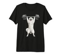 Mountain Dogs Gimnasio Humor Gran Pirineo Peso Muerto Amante de los Perros Camiseta Premium