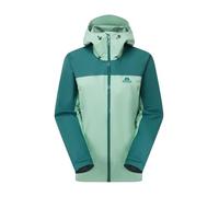 Mountain Equipment Tacul - Chaqueta rígida para mujer Lichen/Deepteal, talla 42-44, ligera, impermeable, con tejido DRILITE 40D, ideal para montañas.