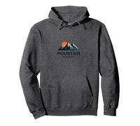 Mountain Escape Adventure Logo Viajes al Aire Libre Sudadera con Capucha, Unisex para Adultos, Jaspeado Oscuro, S
