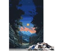 Mountain Gate at Dusk Puzzle Imposible,desafío for Adults Juego Educativo 1000 Piezas Obra De Arte De Juego De para Adultos Y Niños A Partir De 12 Años 1000pcs (38x26cm)