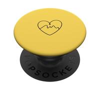 Mountain Heart Minimalista Senderismo Line Art PopSockets PopGrip Adhesivo