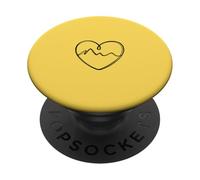 Mountain Heart Minimalista Senderismo Line Art PopSockets PopGrip Adhesivo