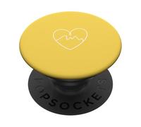 Mountain Heart Minimalista Senderismo Line Art PopSockets PopGrip Adhesivo