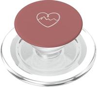 Mountain Heart Minimalista Senderismo Line Art PopSockets PopGrip para MagSafe