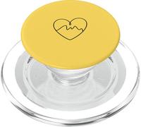 Mountain Heart Minimalista Senderismo Line Art PopSockets PopGrip para MagSafe
