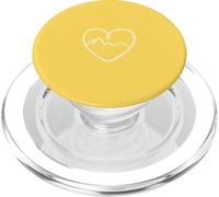 Mountain Heart Minimalista Senderismo Line Art PopSockets PopGrip para MagSafe