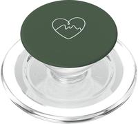 Mountain Heart Minimalista Senderismo Line Art PopSockets PopGrip para MagSafe