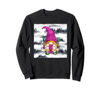 Mountain Hike GNOME with Pine Tree Pattern For Hiking Mom Sudadera