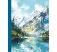 Mountain Journal - Nature Notebook with Pastel Alpine Lake Cover - Travel Notebook, Hiking Journal - Forest & Climbing Adventure Log for Outdoor Lovers - Great Gift for Campers & Explorers