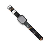 Mountain Lake House Swan - Correas de repuesto de silicona para reloj Apple Watch, 38mm/40mm, Acero inoxidable, Amatista