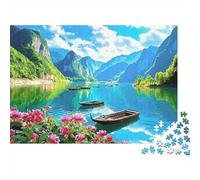 Mountain Lake paisajes Puzzle 1000 Piezas De Cartón Grueso Juego De Rompecabezas En Paquete Anti Estrés Adultos para Actividad para Sobremesa como Regalo Original 70x50cm/1000pcs