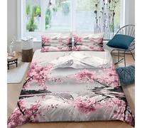 Mountain Landscape Art Funda de Edredón Microfibra Juego de 3 Piezas Impresión 3D Cierre de Mountain Paisaje Arte Funda Edredon Funda de Almohada a Juego Lavables for jóvenes King（220x240cm）