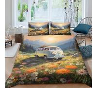 Mountain Landscape Art Funda Edredon Juego de Ropa de Cama de 3 Piezas Impresión 3D Cierre de Mountain Paisaje Arte Funda de Edredón Funda de Almohada a Juego for Ancianos King（220x240cm）