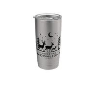 Mountain Landscape Deer Wild Wildlife Nature Vaso térmico de acero inoxidable de doble pared