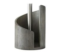 Mountain Paper Towel Dispenser with Mango Wood Base and Iron Frame, Simple One-Hand Tearing, Holds Oversized Rolls, Ideal for Organized and Clutter-Free Countertops (Gray)