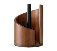 Mountain Paper Towel Dispenser with Mango Wood Base and Iron Frame, Simple One-Hand Tearing, Holds Oversized Rolls, Ideal for Organized and Clutter-Free Countertops (Brown)