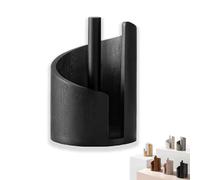 Mountain Paper Towel Holder Countertop with Mango Wood Round Base and Iron Holder, Brown Natural Wood Paper Towel Holders Countertop for Table (a)