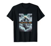 Mountain Peak Glow Climb Free Strong para los amantes de la motivación Camiseta