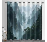 Mountain Peaks - Cortinas de ventana pequeñas, paisaje de montaña, cortina corta para ventanas, paisaje natural, cortinas de ventana de cocina sobre fregadero, cocina, lavadero, loft, 28 x 54.3