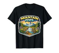 Mountain Pops Hiker Abuelo Abuelo Padre Papá Senderismo Camiseta