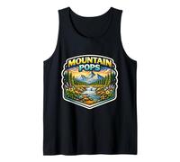 Mountain Pops Hiker Abuelo Abuelo Padre Papá Senderismo Camiseta sin Mangas