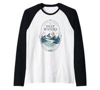 Mountain River Faith Verse Deep Waters Comfort Cita Camiseta Manga Raglan