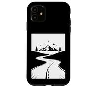 Mountain Road Night Sky Wanderlust Biker Diseño Gráfico Carcasa para iPhone 11
