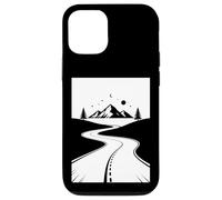 Mountain Road Night Sky Wanderlust Biker Diseño Gráfico Carcasa para iPhone 12/12 Pro