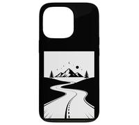Mountain Road Night Sky Wanderlust Biker Diseño Gráfico Carcasa para iPhone 13 Pro