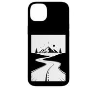 Mountain Road Night Sky Wanderlust Biker Diseño Gráfico Carcasa para iPhone 14 Plus