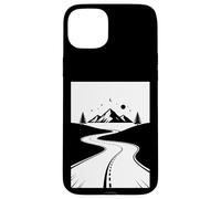 Mountain Road Night Sky Wanderlust Biker Diseño Gráfico Carcasa para iPhone 15 Plus
