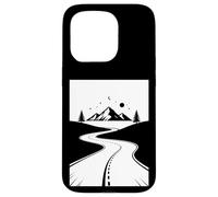 Mountain Road Night Sky Wanderlust Biker Diseño Gráfico Carcasa para iPhone 15 Pro