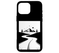 Mountain Road Night Sky Wanderlust Biker Diseño Gráfico Carcasa para iPhone 16 Pro MAX
