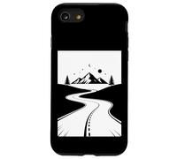 Mountain Road Night Sky Wanderlust Biker Diseño Gráfico Carcasa para iPhone SE (2020) / 7/8