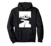 Mountain Road Night Sky Wanderlust Biker Diseño Gráfico Sudadera con Capucha