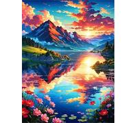 Mountain Scenery 200 Piece Jigsaw Puzzles for Adults, Colourful, Challenging & Brainteasing Adult Puzzles 200 Pieces Clouds, Fun jigsaws for The Whole Family 14x10 Inch