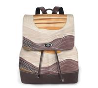 Mountain Sun Line Drawing - Mochila de viaje a la moda para mujer, mochila casual, mochila de cuero estampada para mujer para el trabajo