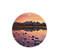 Mountain View At Sunrise - Ambientador de coche con diseño de impresión de moda, 10 hojas perfumadas para colgar
