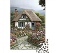 Mountain Village Cottage Jigsaw Puzzles Puzzle for Adults Kids. 1000 Piece Impossible Challenge Toy Educational Games Home Decoration for Adults& Kids Age 14 Years Up 1000pcs (75x50cm)